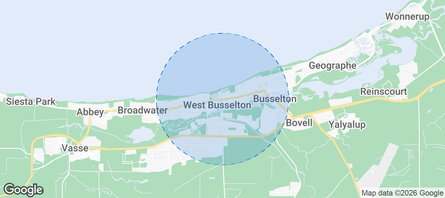 West Busselton Airbnb map